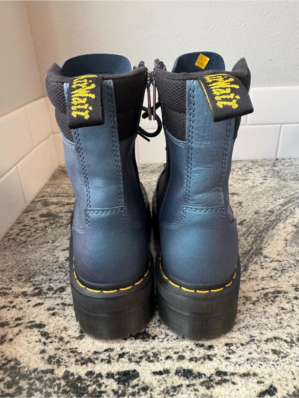 Dr. Martens Jadon II Hardware Platform Boots in Deep Pull Up Shift leather. L 7 - Picture 5 of 8